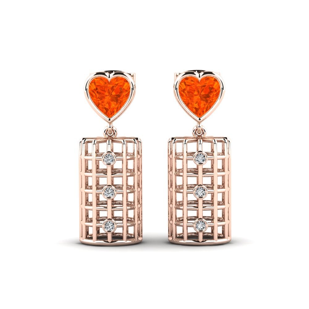 Fire Opal Women's Earring Aehtnuk