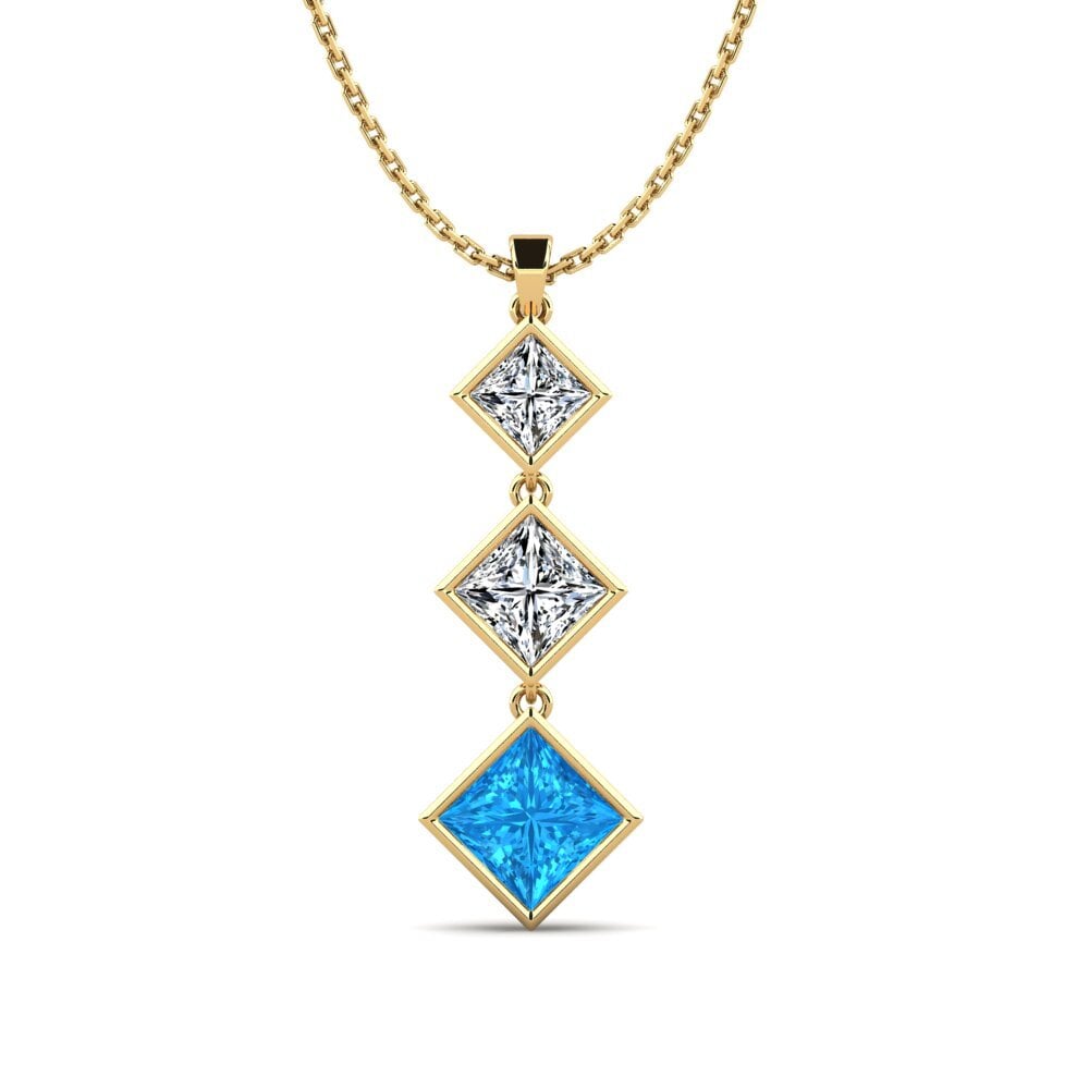 Princess Blue Topaz Women's Pendant Aeneas