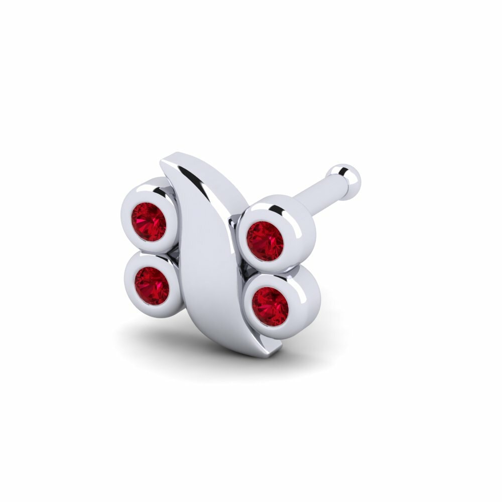 Red Zirconia Nose Pin Aeola