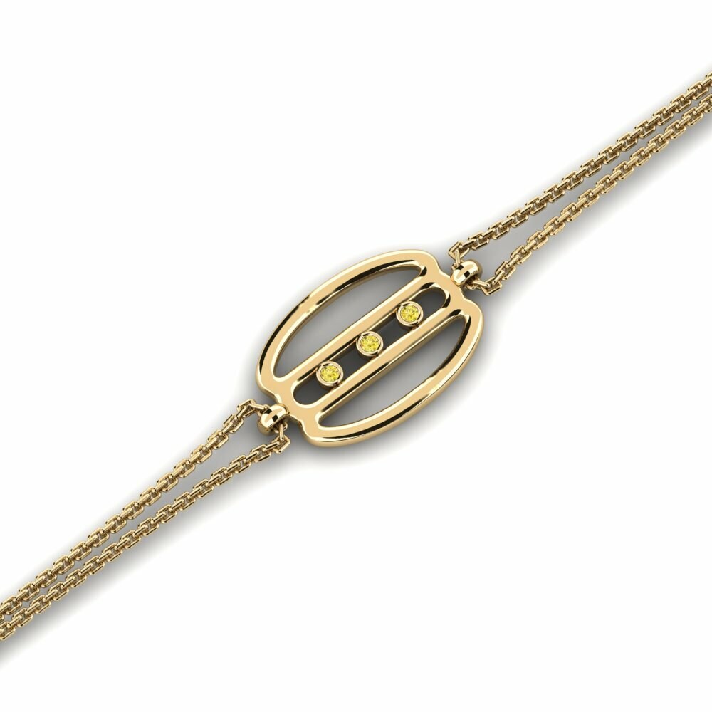 Saphir Jaune Bracelet pour femme Afanuyo