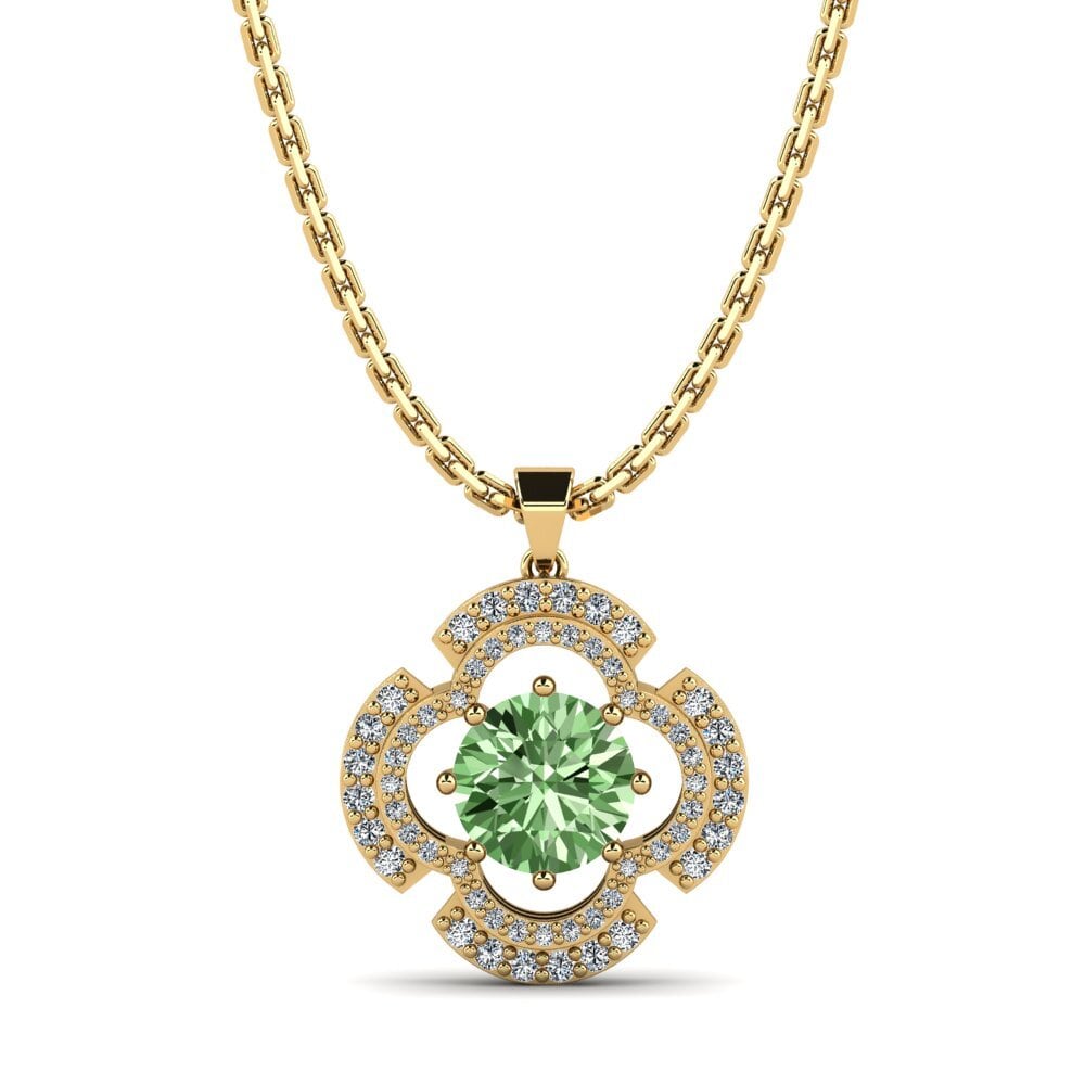 Diamante Verde Colgante de Mujer Affile