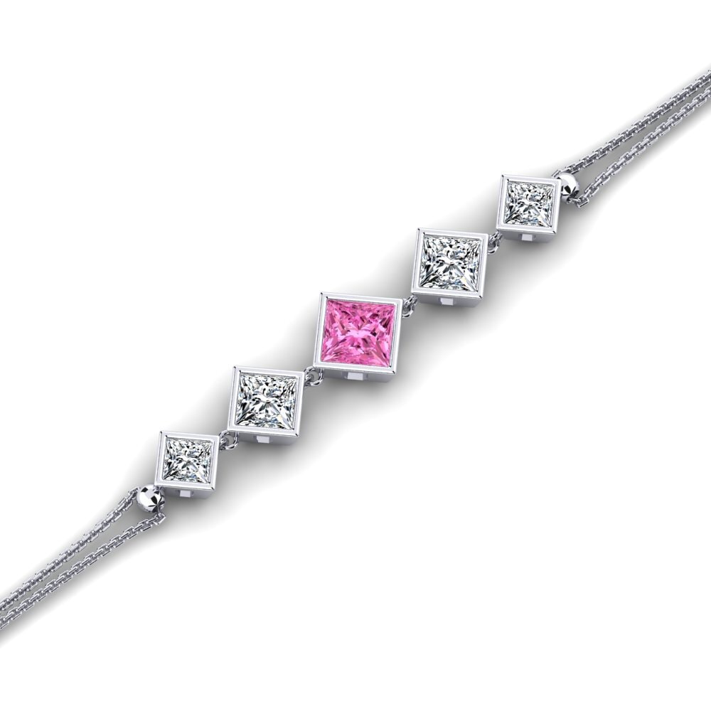 Princess Pink Topaz Women's Bracelet Afkinae