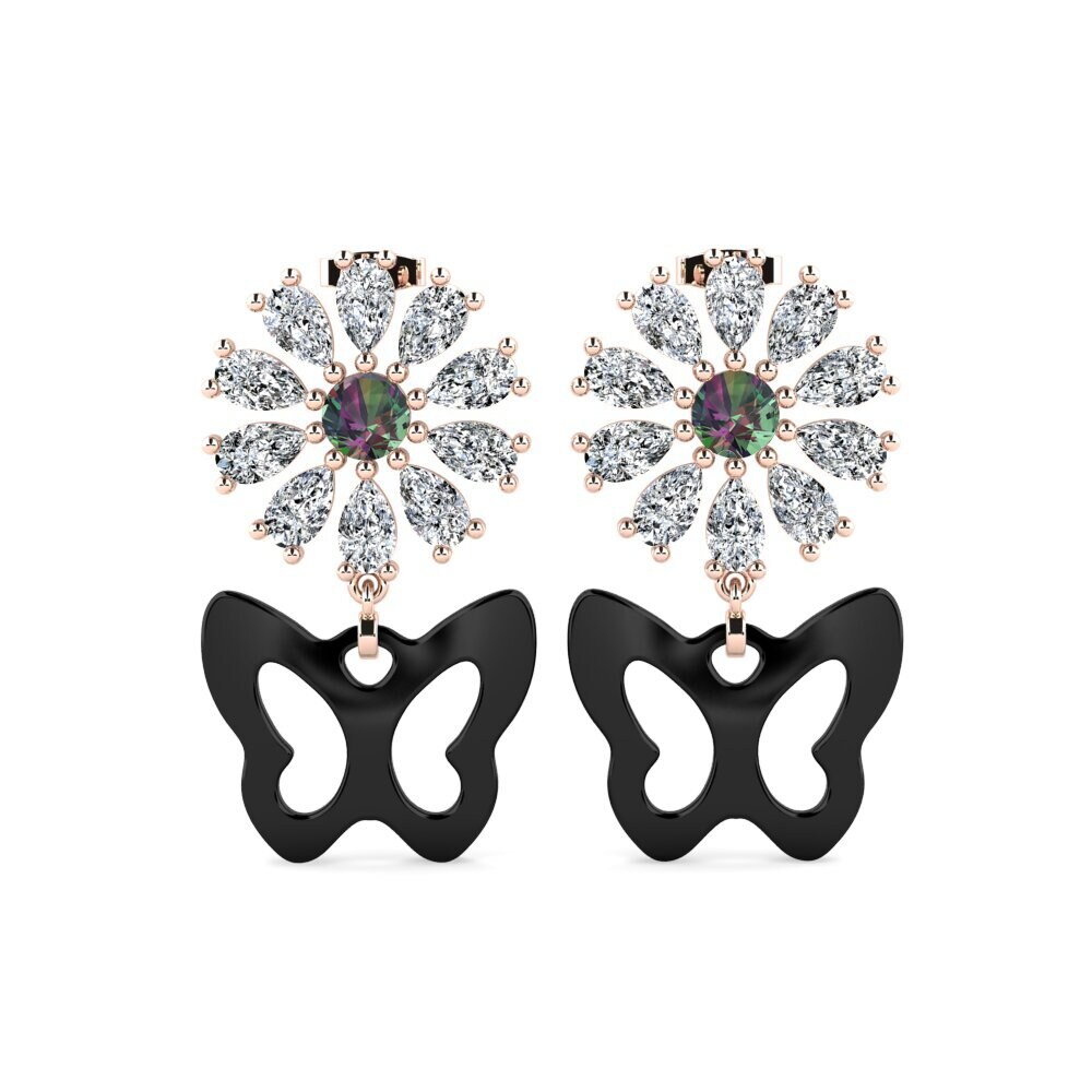 18ct Rose Gold Mystic Topaz Women's Earring Aganju