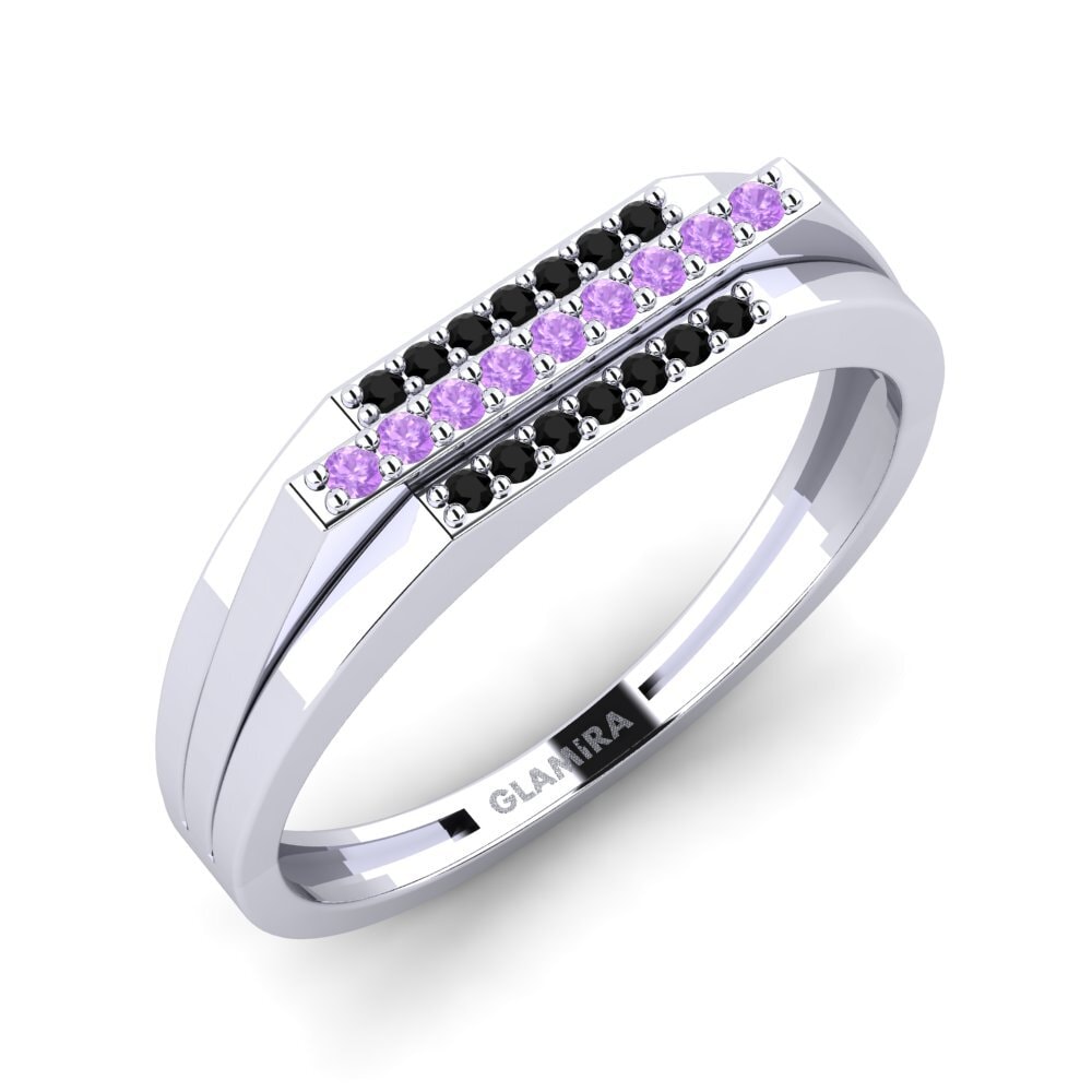 Round Amethyst Men's Ring Agaristis