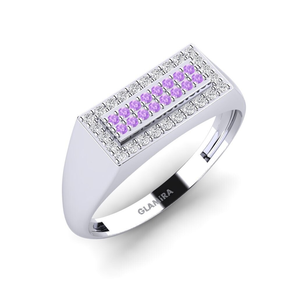 Round Amethyst Men's Ring Agathiousa