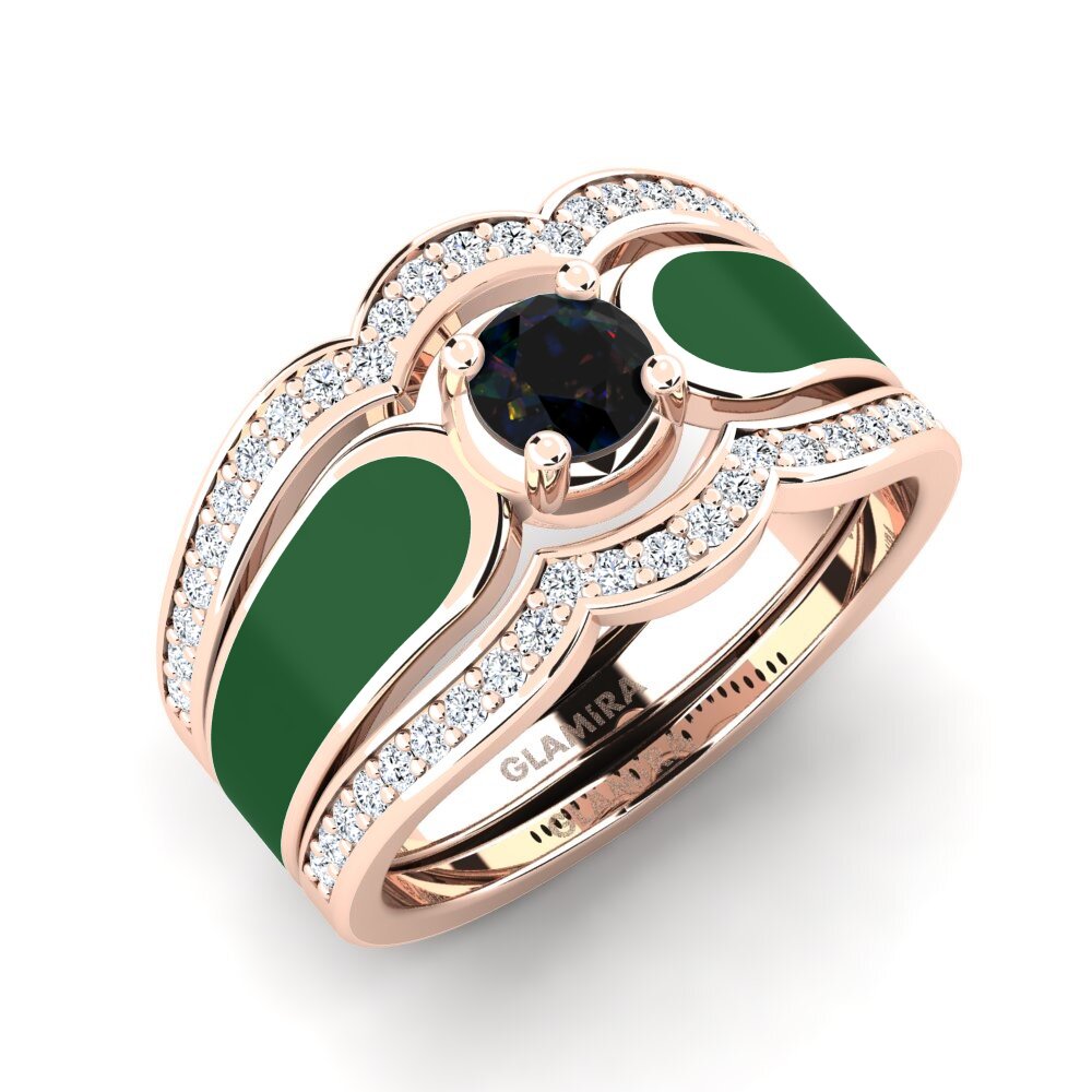 Black Opal Ring Agend SET