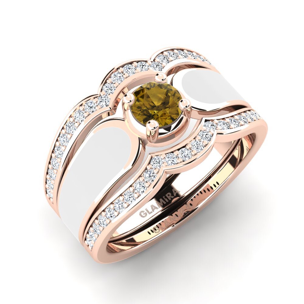 Brown Zircon Ring Agend SET