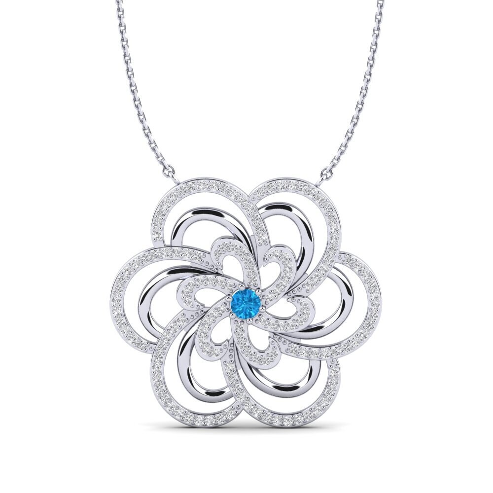 Blue Topaz Women's Necklace Agil