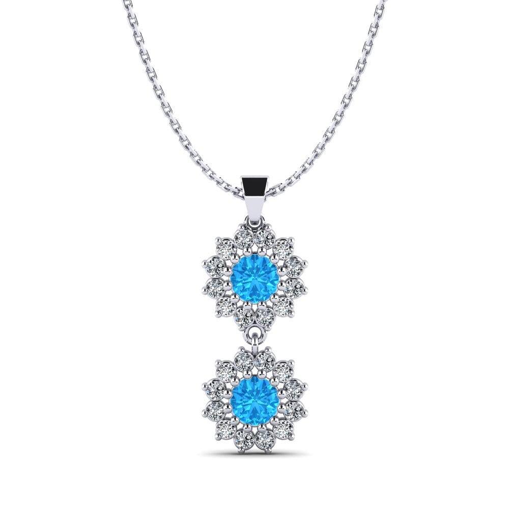 Blue Topaz Women's Pendant Aglucon