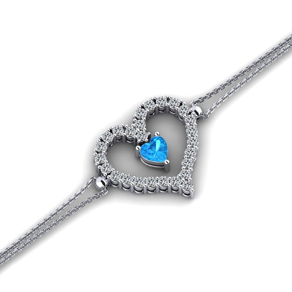 Blue Topaz Women's Bracelet Agneaux
