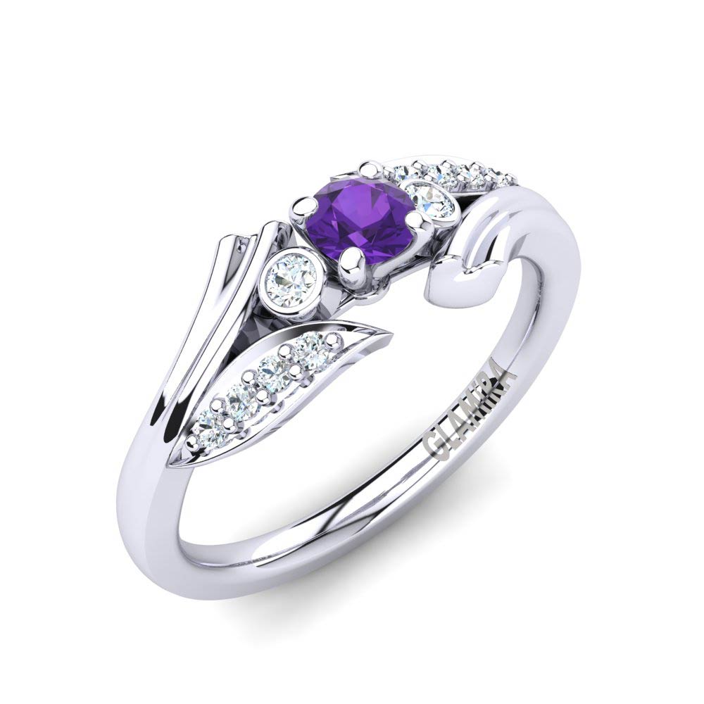 Amethyst Engagement Ring Agnella