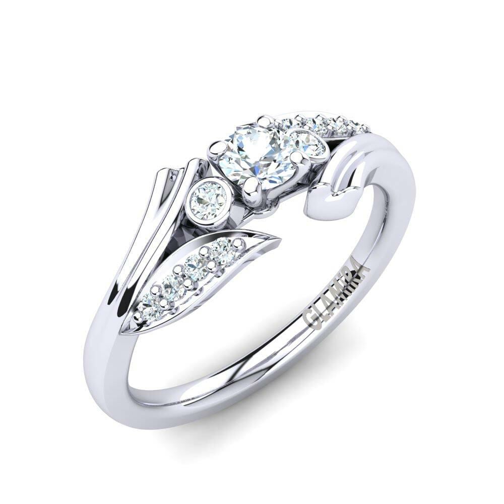 Design Solitaire Engagement Rings Agnella 585 White Gold Diamond