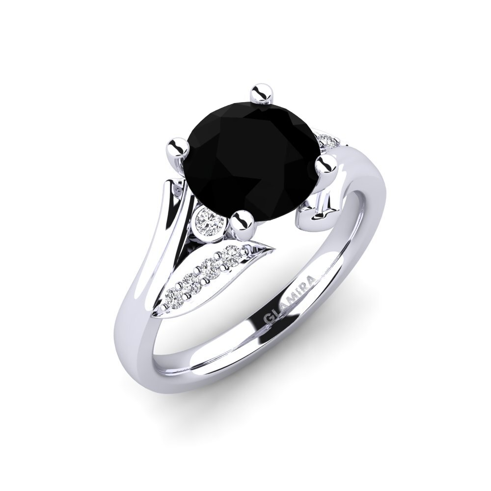 Black Onyx Engagement Ring Agnella 2.0 crt