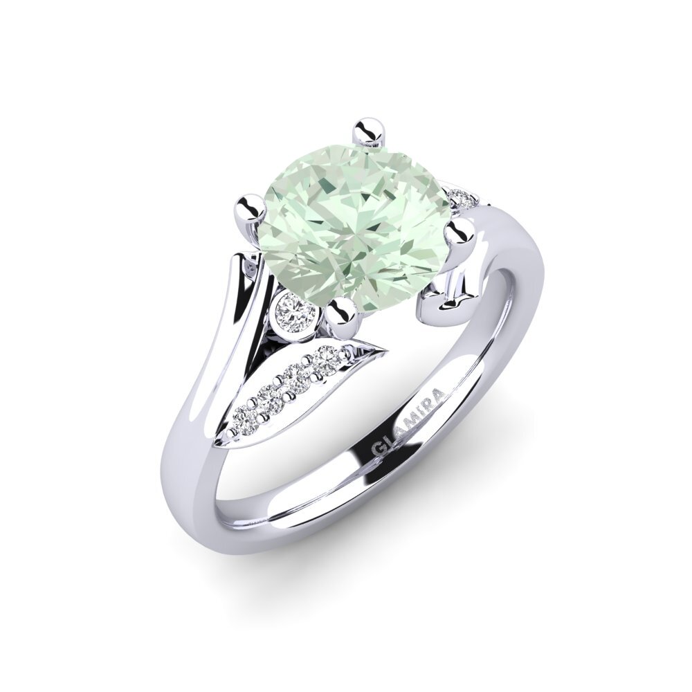 Green Amethyst Engagement Ring Agnella 2.0 crt