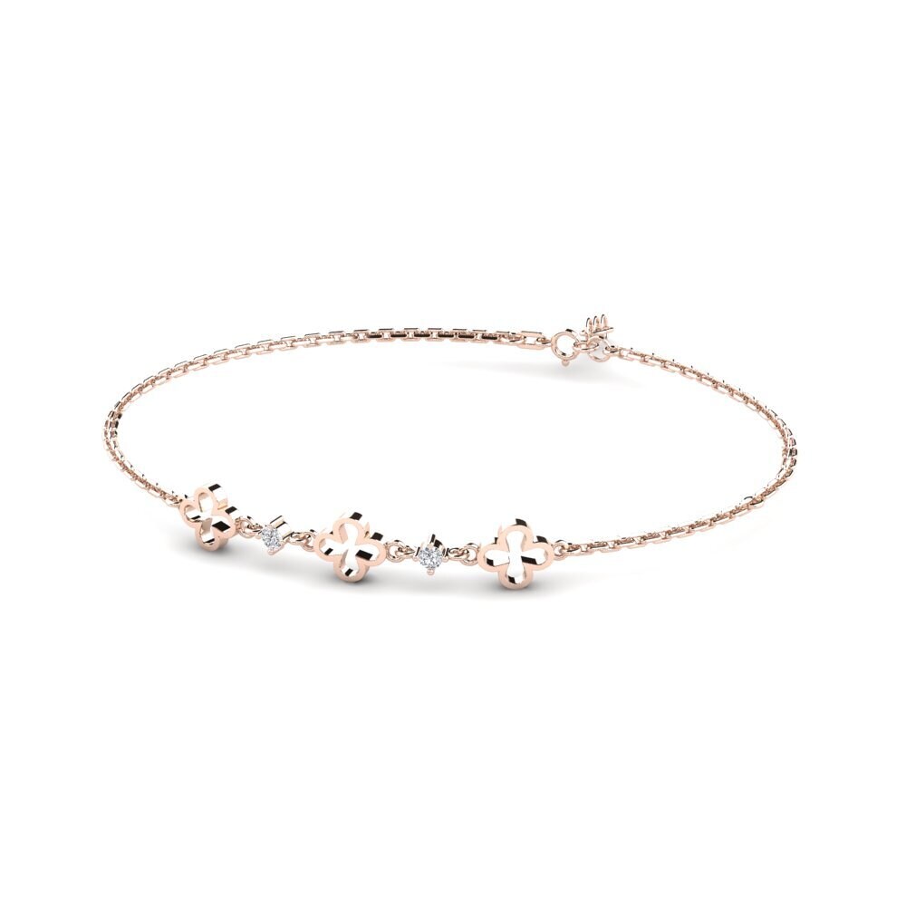 18k Oro Rosa Diamante cultivado en laboratorio Pulsera de Mujer Agnese