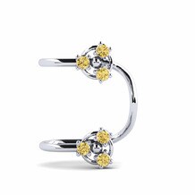 Ear Cuffs Yellow Diamond Earrings