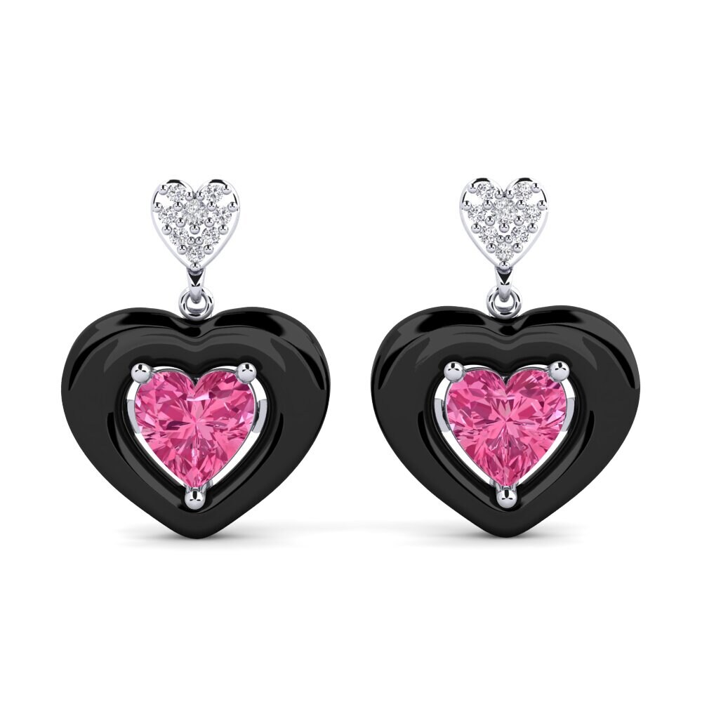 950 Platinum Pink Tourmaline Women's Earring Aguinaga