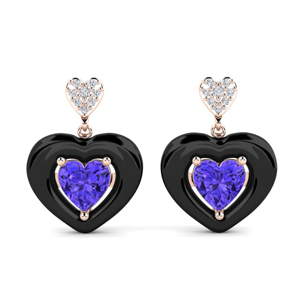 9ct Rose Gold Tanzanite Women's Earring Aguinaga