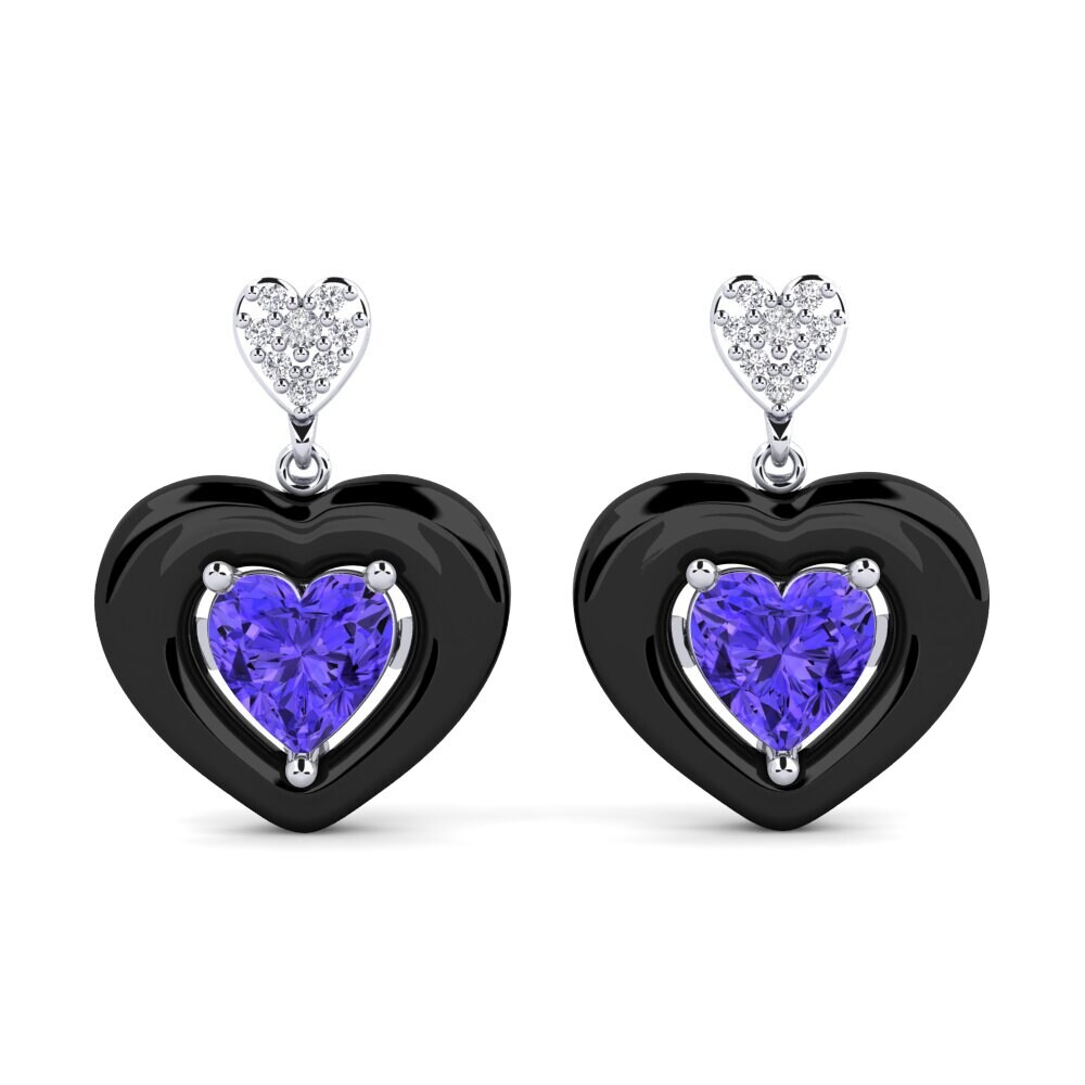 950 Platinum Tanzanite Women's Earring Aguinaga