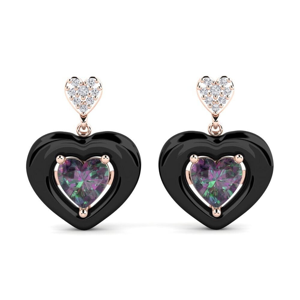 18ct Rose Gold Mystic Topaz Women's Earring Aguinaga