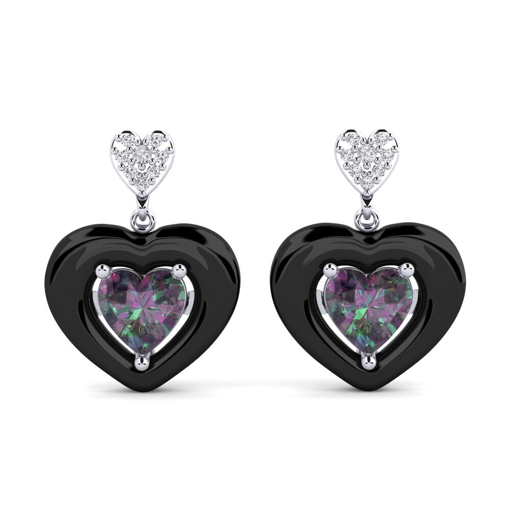 950 Platinum Mystic Topaz Women's Earring Aguinaga