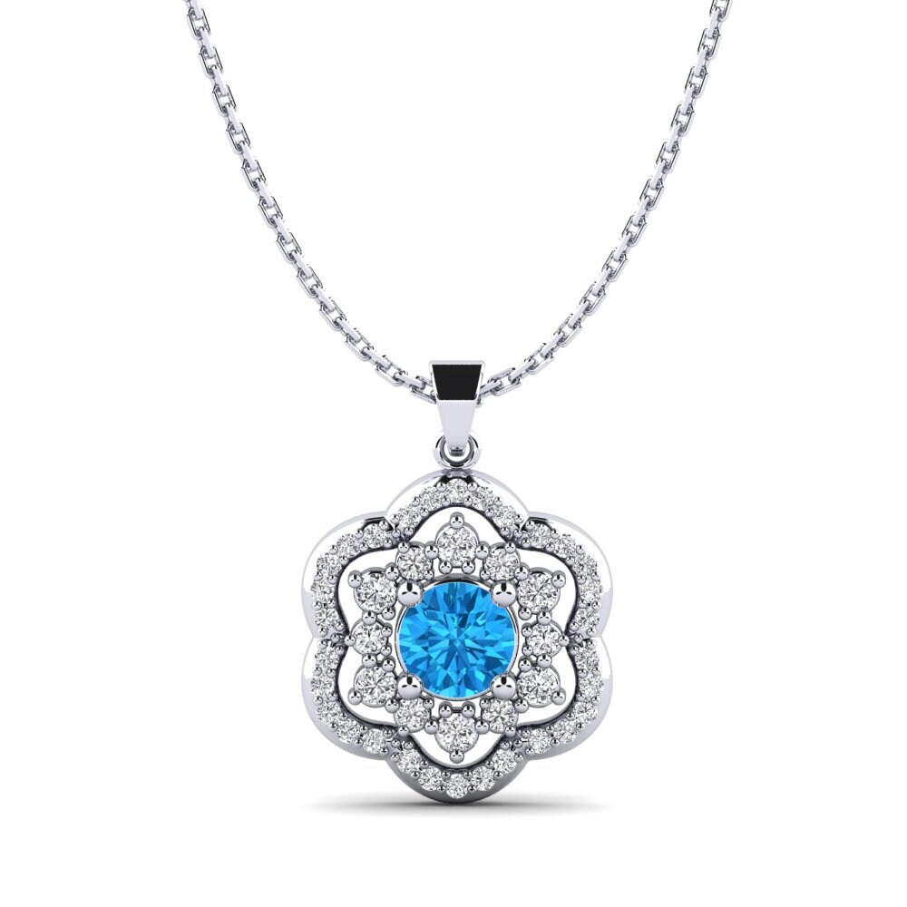 Blue Topaz Women's Pendant Aharon