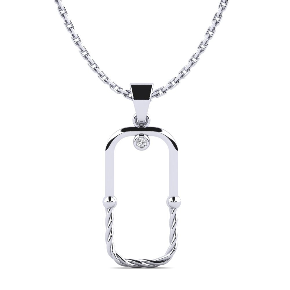 Plata 925 Diamante cultivado en laboratorio Colgante de Mujer Ahie