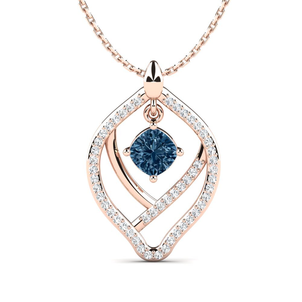 Blue Diamond Women's Necklace Ahkaila