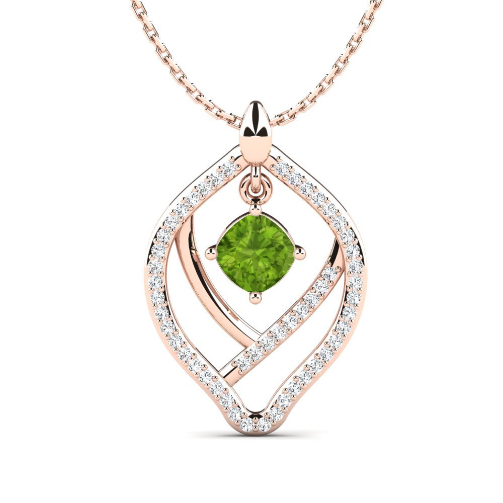 Cushion Peridot Women's Necklace Ahkaila