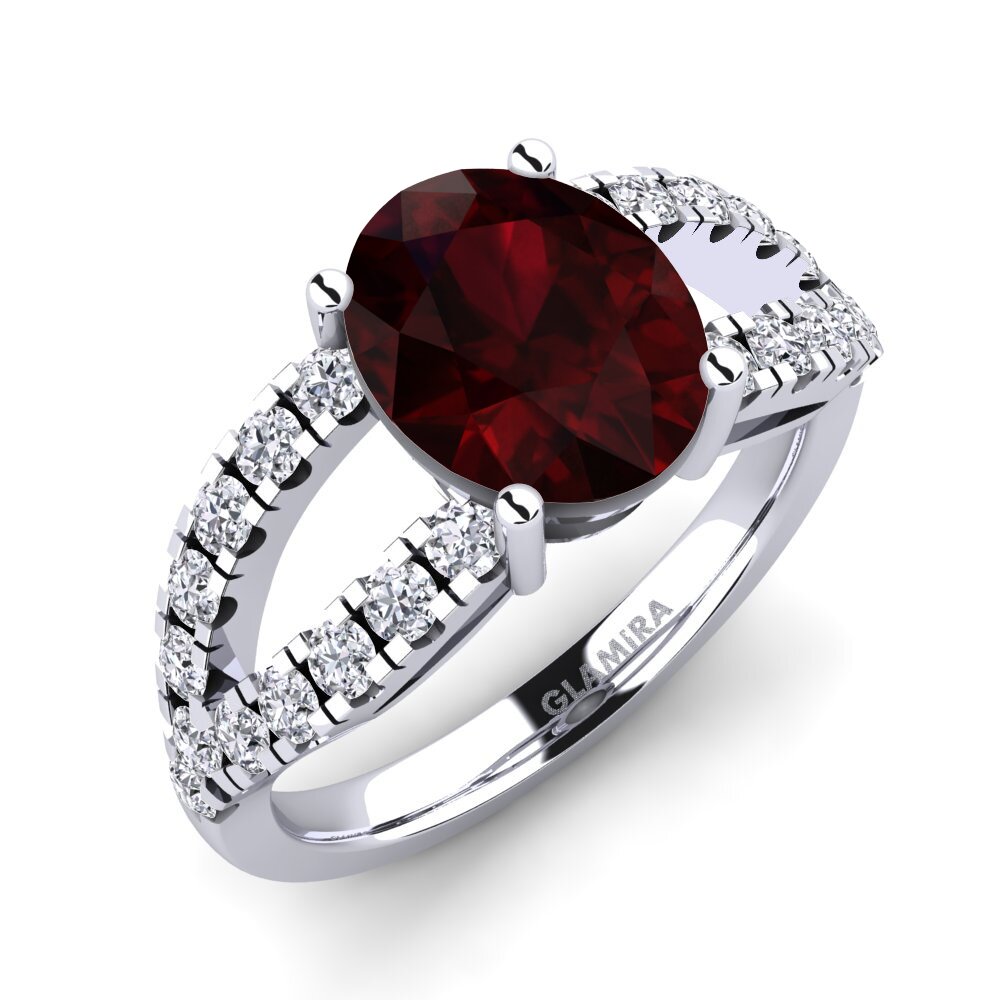 Garnet Engagement Ring Aida