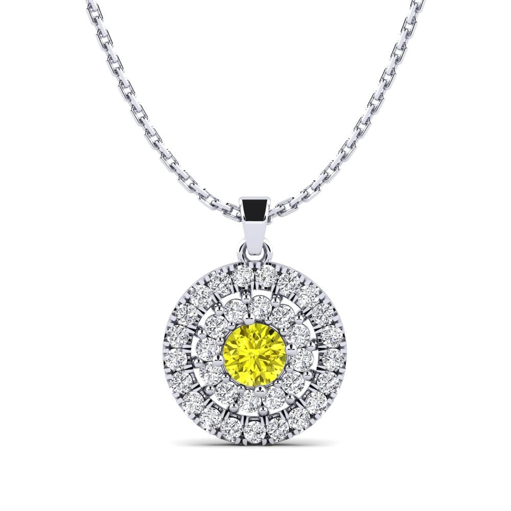 Diamante Amarillo Colgante de Mujer Aidane