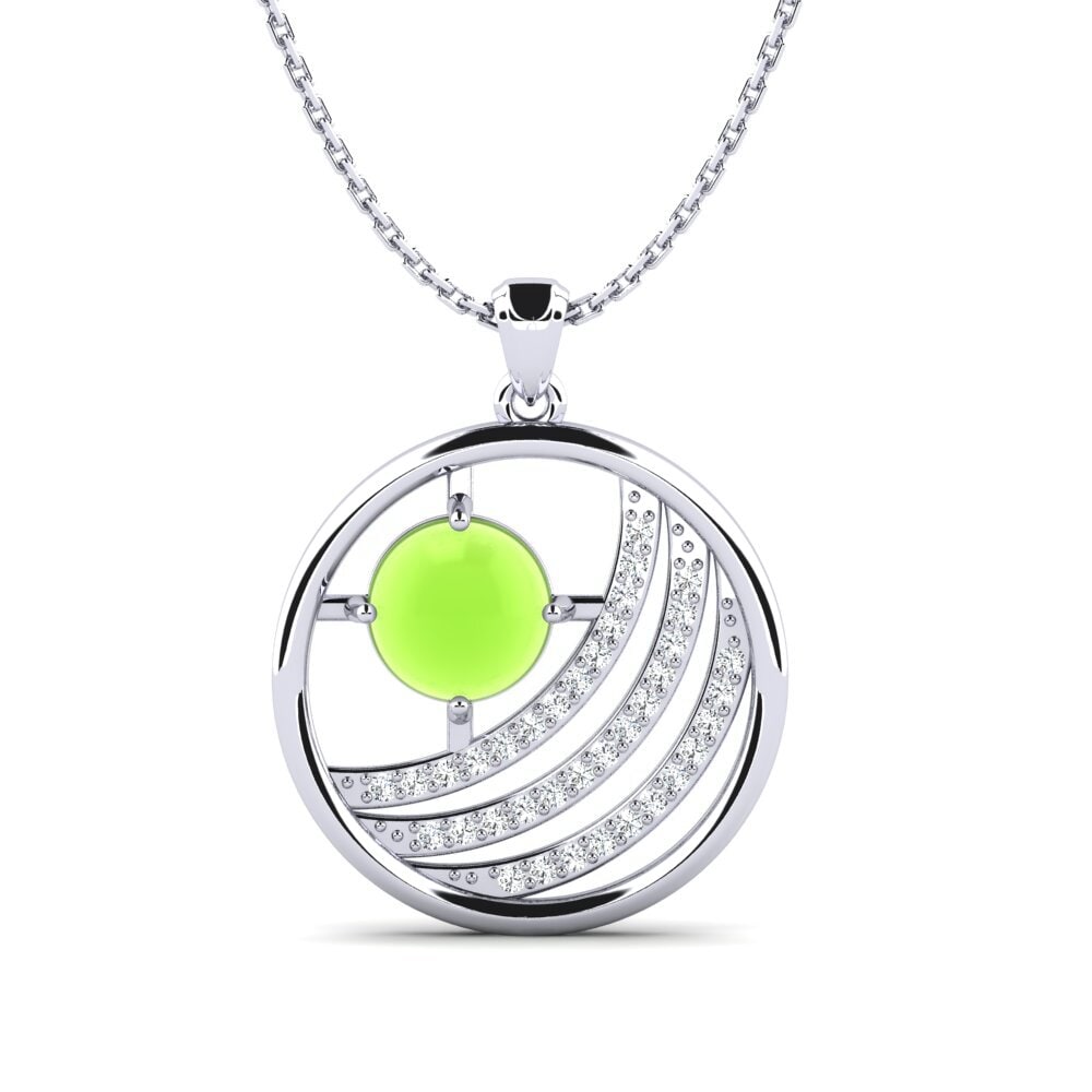 Peridoto Cabujón Colgante de Mujer Aidelis