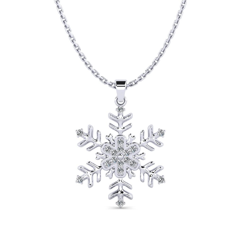 White Silver Zirconia Women's Pendant Aiello