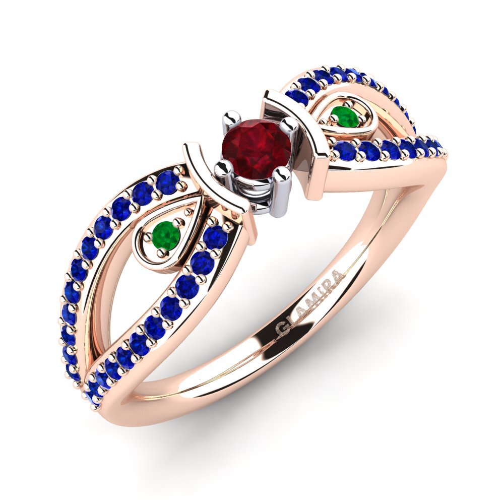 14ct Rose & White Gold Engagement Ring Aigina