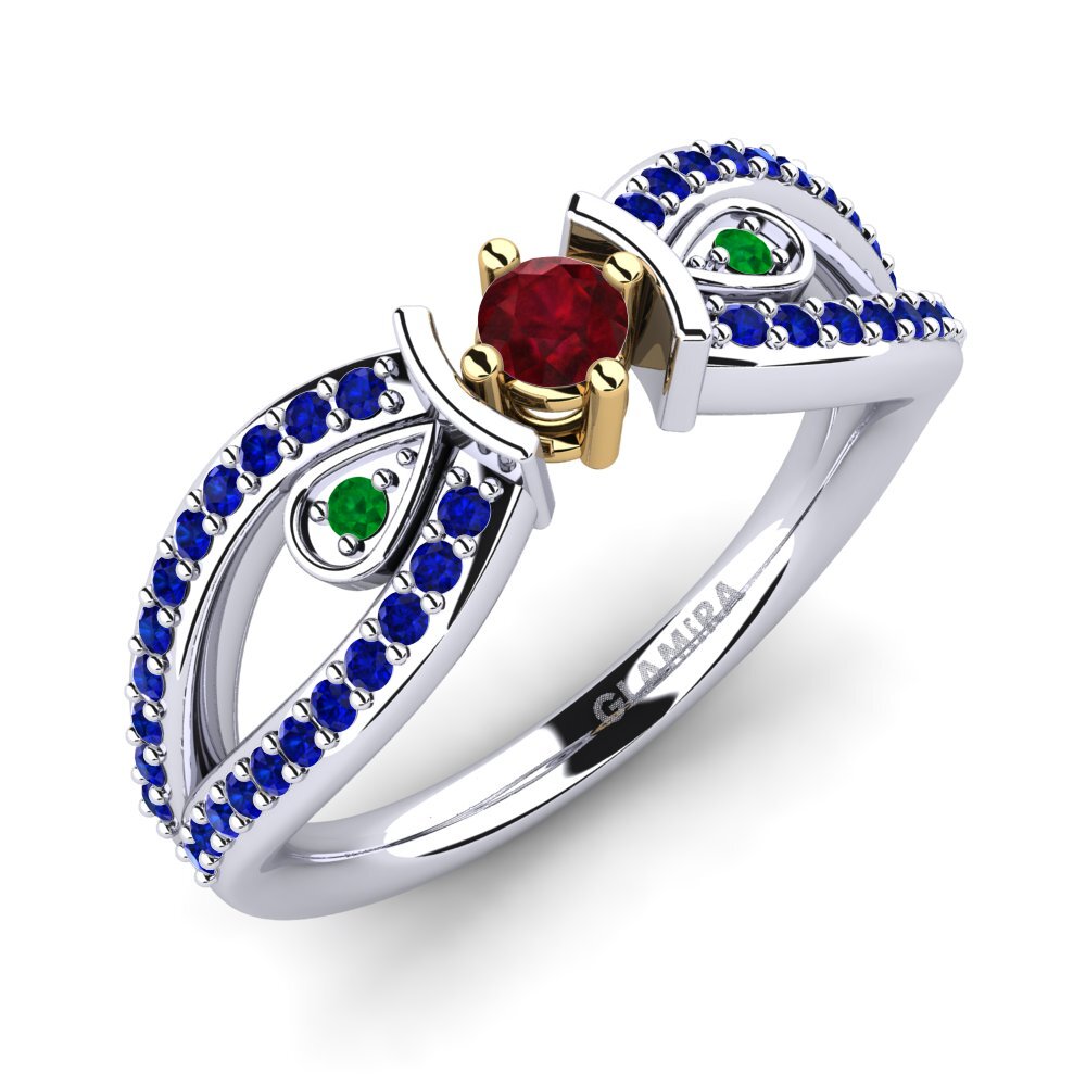 14ct White & Yellow Gold Engagement Ring Aigina