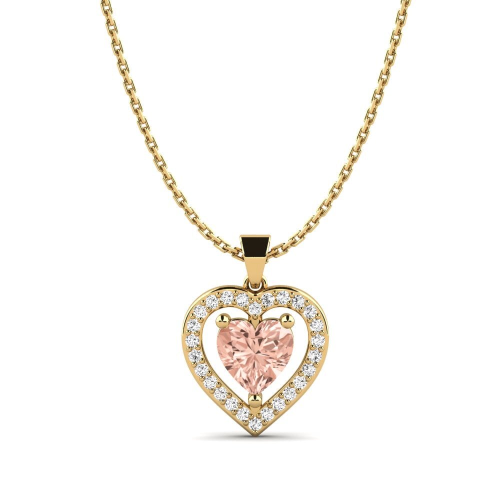 18k Oro Amarillo Morganita Colgante de Mujer Aigremont