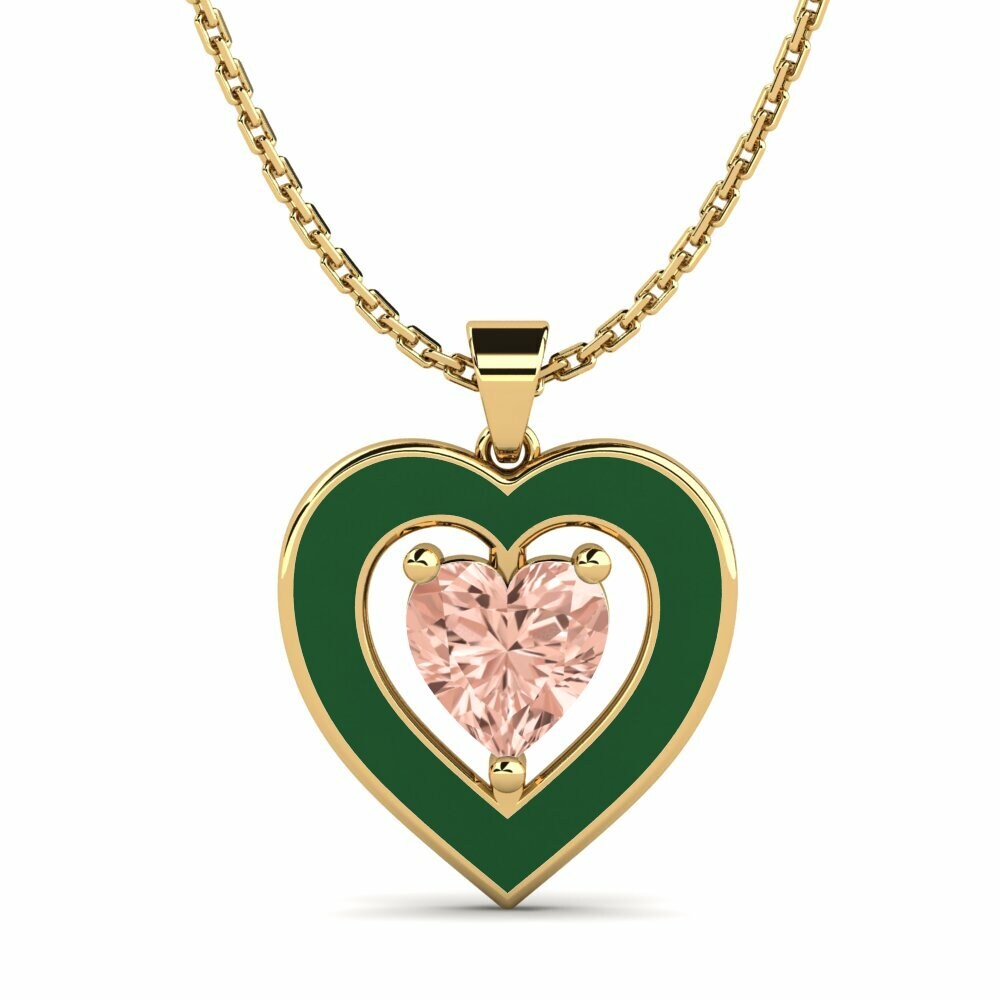 Dây chuyền Vàng 18K Đá Morganite Trái tim