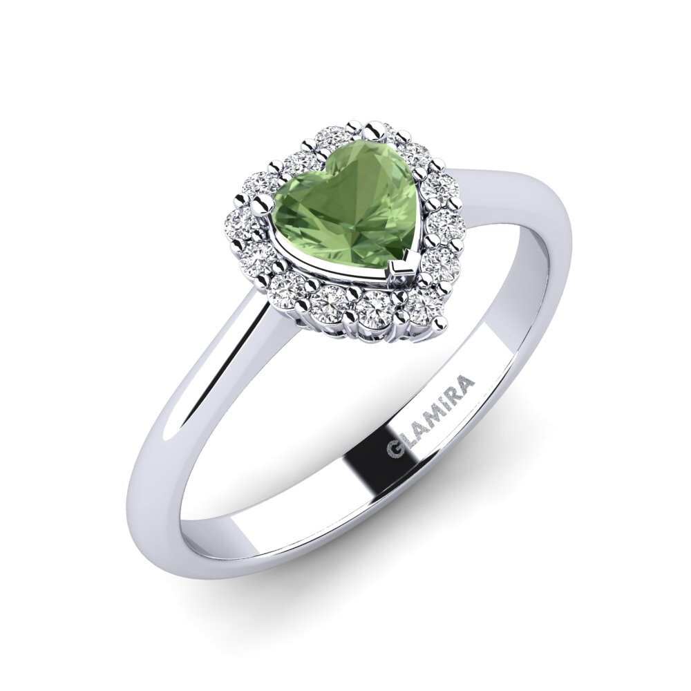Zaffiro Verde Anello di fidanzamento Ailefroide