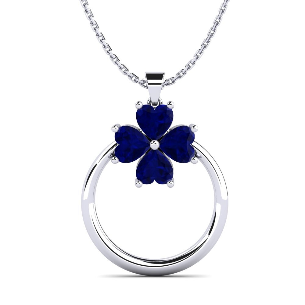 Trái Tim Đá Sapphire Mặt dây chuyền nữ Aisey