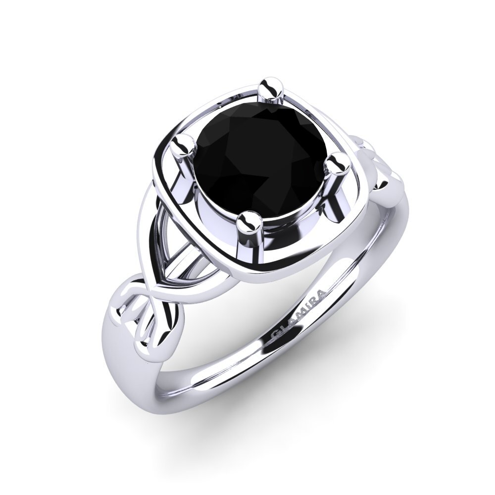 Black Onyx Engagement Ring Aitana