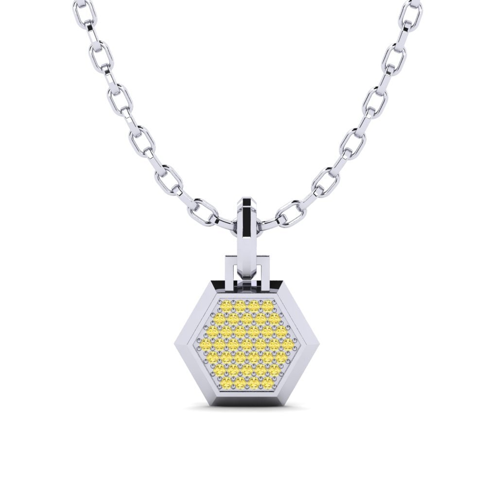 Yellow Sapphire Men's Pendant Aitoliko