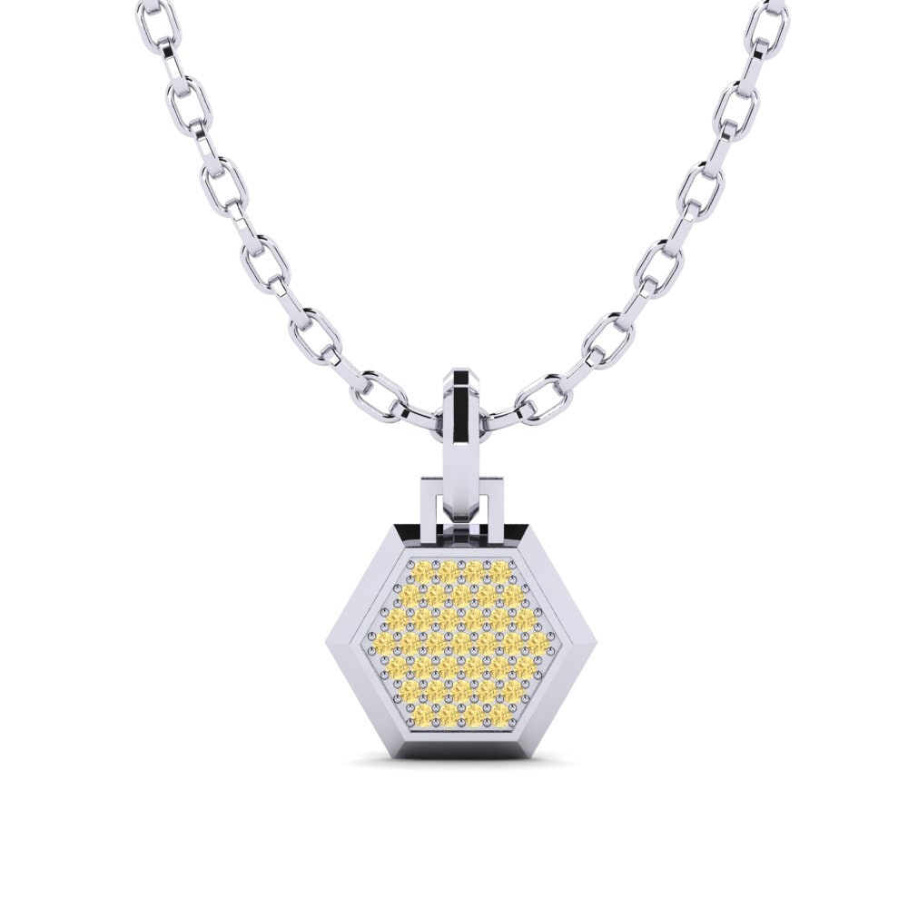 Gele Diamant Heren hanger Aitoliko