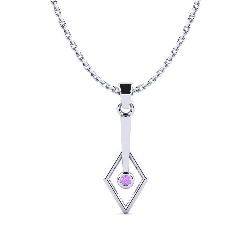 Plata 925 Amatista Colgante de Mujer Ajloniras