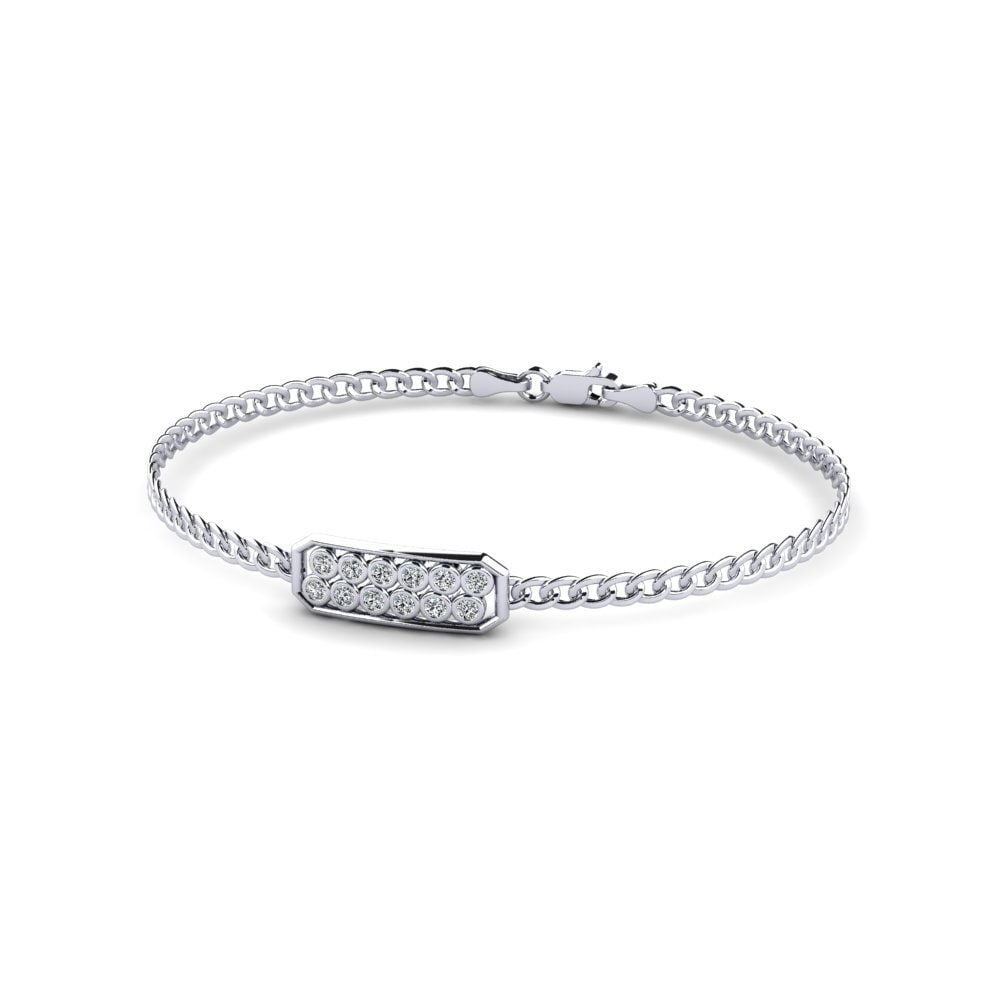 925 Silver Zirconia Men's Bracelet Akara