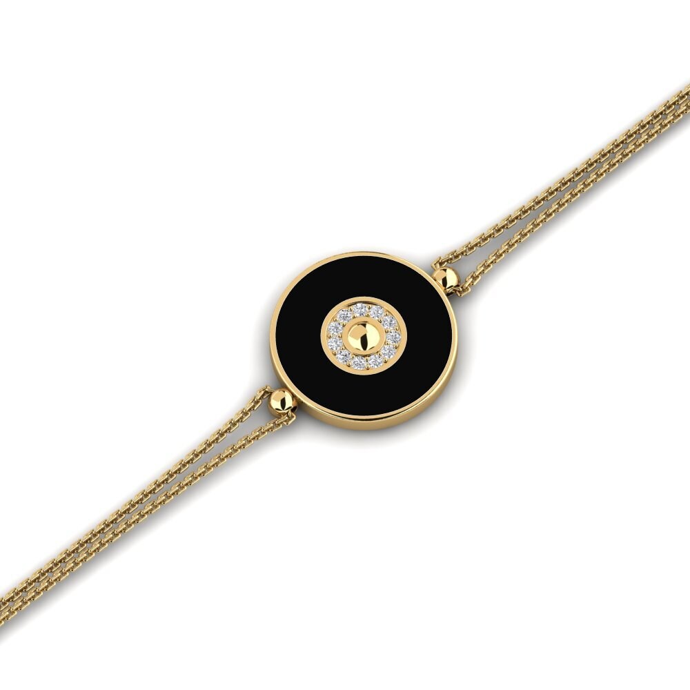 Shop 0.088 Carat Round cut 18ct Yellow Gold Diamond Women's Bracelet ...