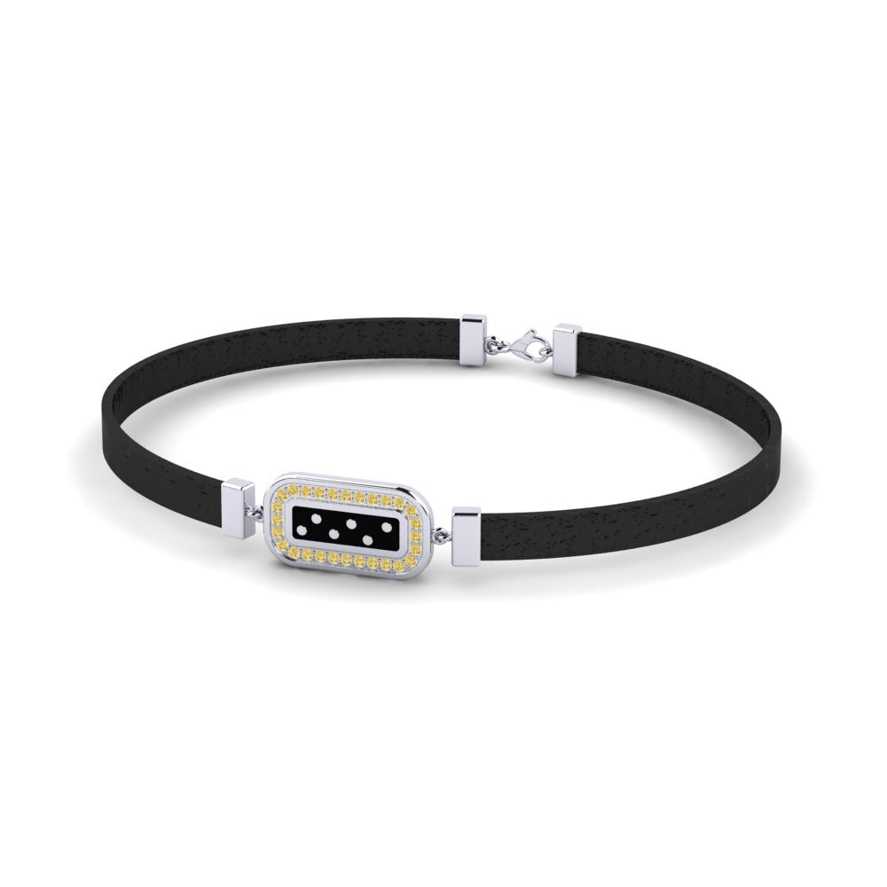 950 Palladium Yellow Diamond Men's Bracelet Akihito