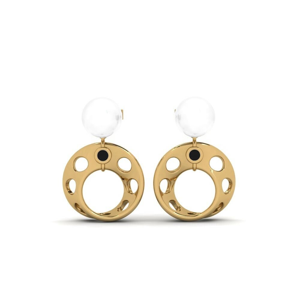 Diamant Noir Boucle d'oreille femme Akilejna