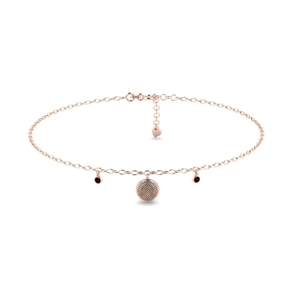 9ct Rose Gold Garnet Women's Anklet Akinyi