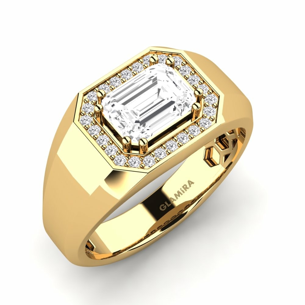 White sapphire Men's Ring Akmal
