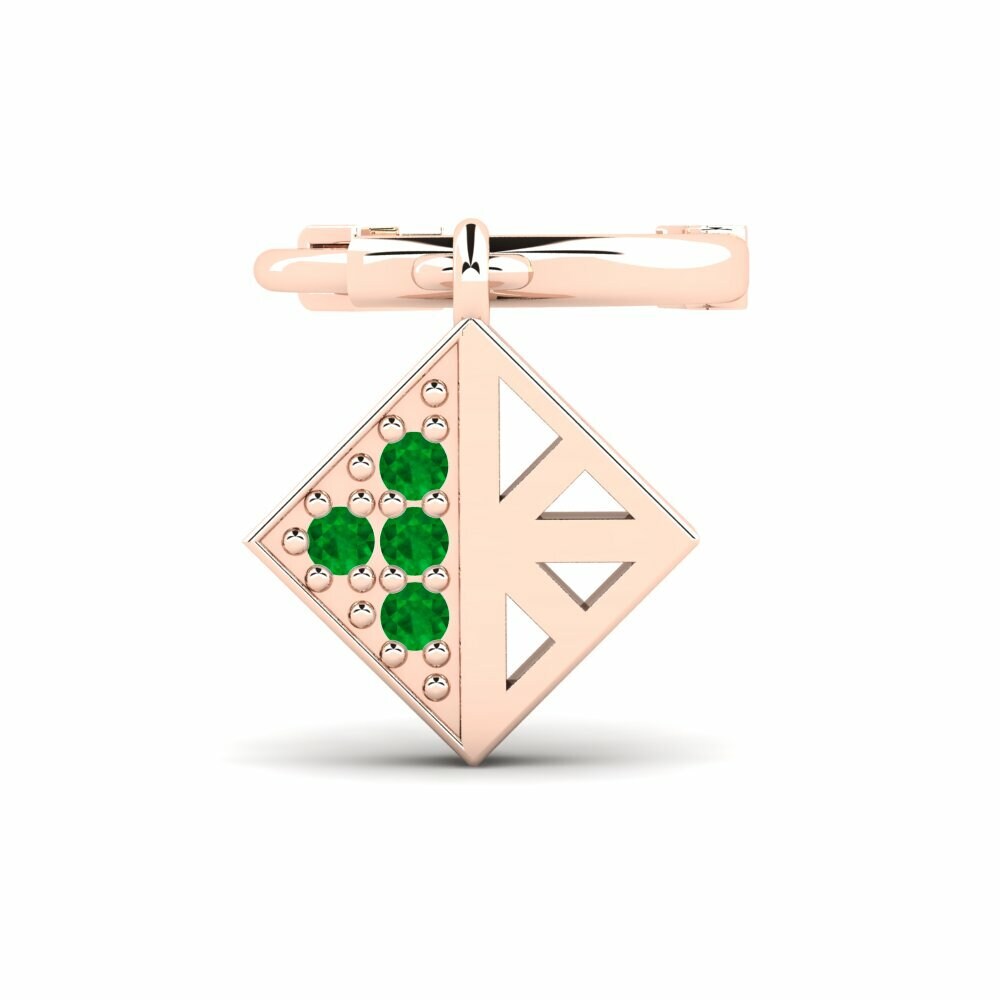 18K Rood Goud Oor Piercing Akrolit